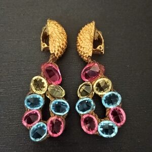 Elegant Multicolor Gemstone Earrings